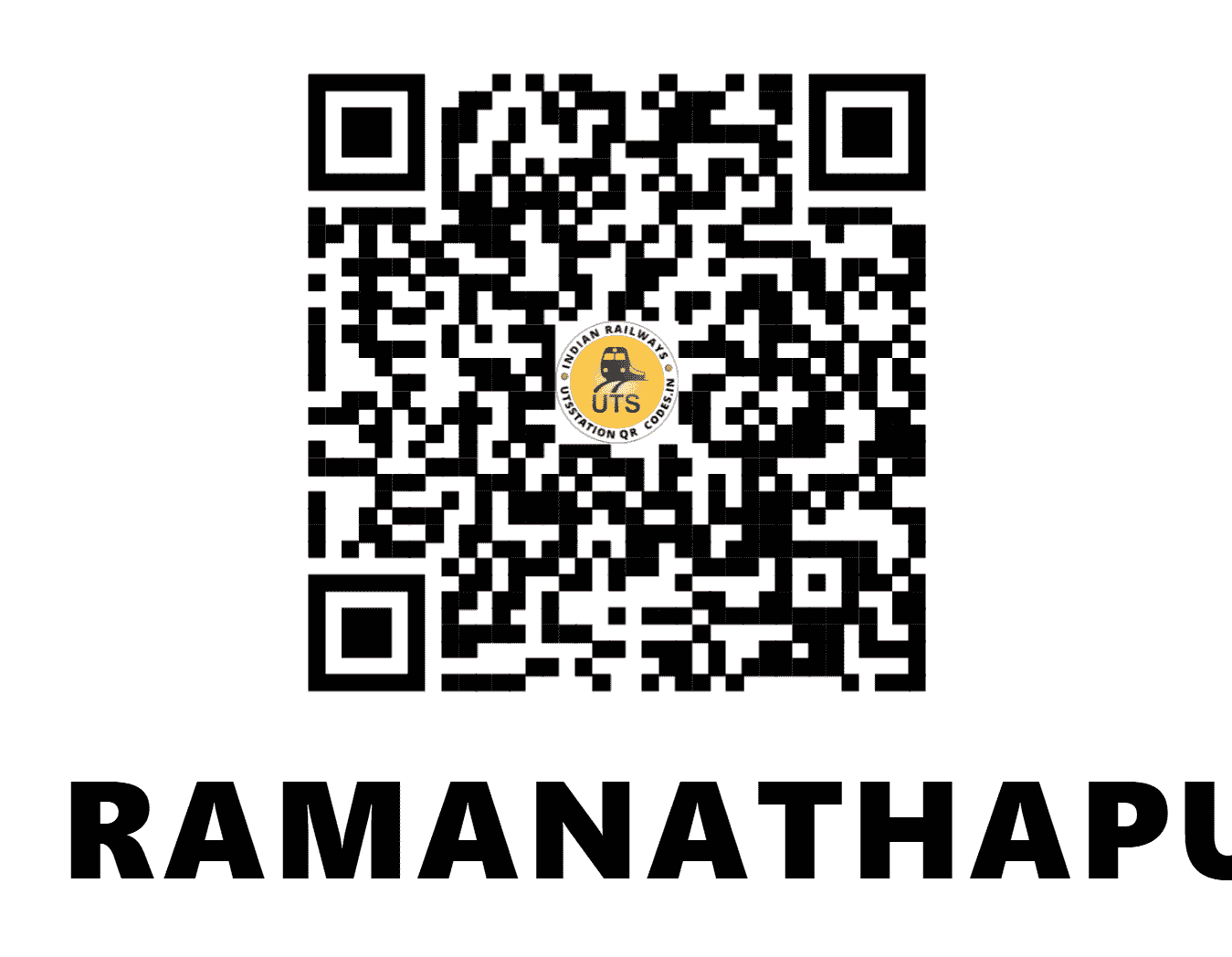 UTS QR Code for RAMANATHAPURAM - RMD - SR (TAMIL NADU)